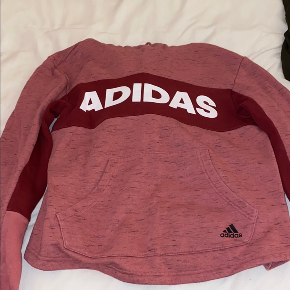 Adidas pink/bugendy hoodie